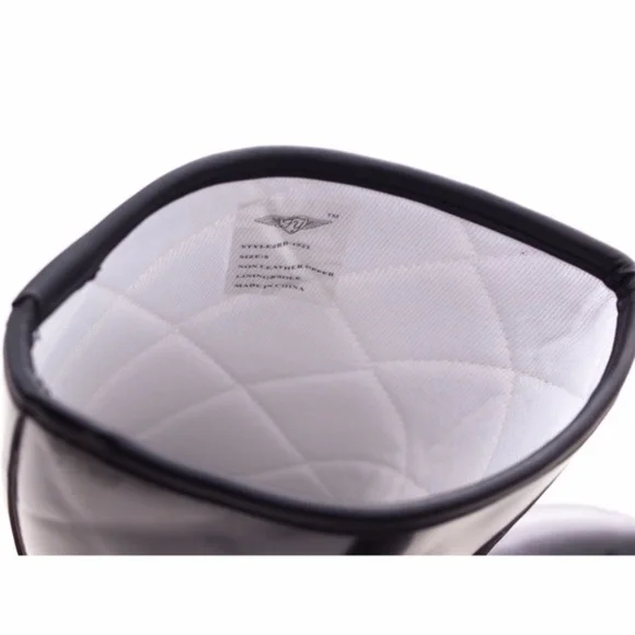 Women Rubber Rain Boots,  11'' Quilted Black Garden Rainboots, Size 5, NEW - Picture 3 of 3